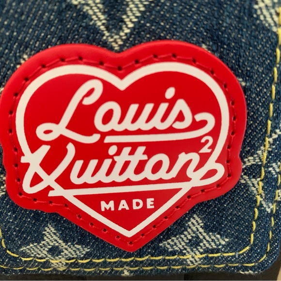 NWT Louis Vuitton Denim & Leather Double Phone Pouch - Picture 3 of 16